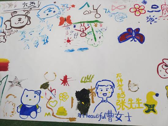 我校學生在心理減壓節上的繪畫作品 馬國蕊攝